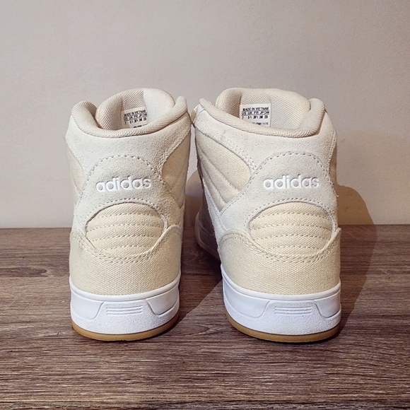 Adidas Men's Cream High-Top Sneakers - Picture 3 of 3